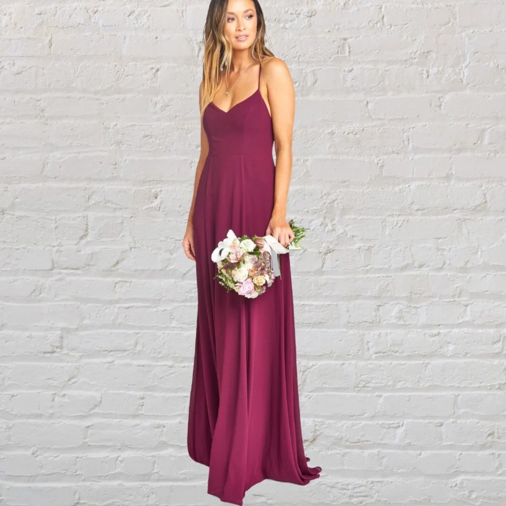 Show Me Your MuMu Godshaw Goddess Gown Maxi Dress Women’s Burgundy XS M